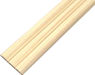 Dřevěné lišty krycí ploché ozdobné 30x4x2500 - smrk KO3004