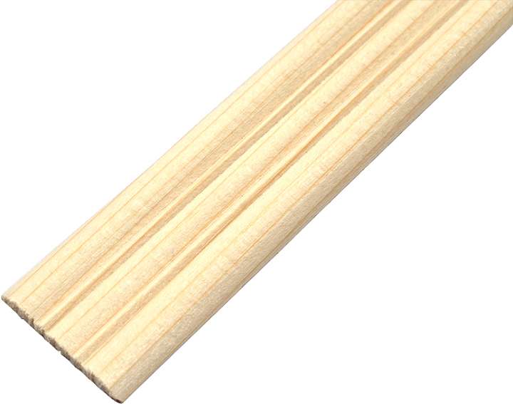 Dřevěné lišty krycí ploché ozdobné 30x4x2500 - smrk KO3004