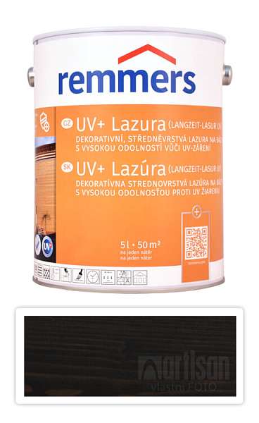 REMMERS UV+ Lazura - dekorativní lazura na dřevo 5 l Eben