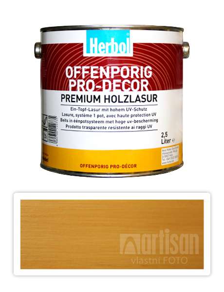 HERBOL Offenporig Pro Decor - univerzální lazura na dřevo 2.5 l Buk 1300