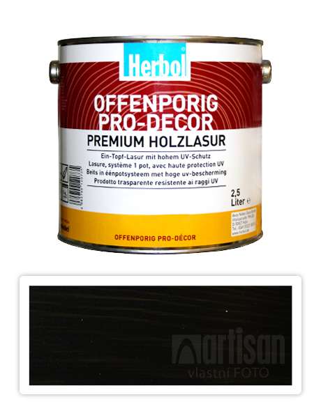HERBOL Offenporig Pro Decor - univerzální lazura na dřevo 2.5 l Eben 9410