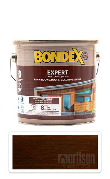 BONDEX Expert - silnovrstvá syntetická lazura na dřevo v exteriéru 2.5 l  Ořech 