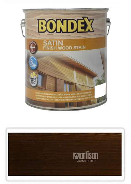 BONDEX Satin - silnovrstvá lazura pro ošetření dřeva v exteriéru 5 l Ořech 