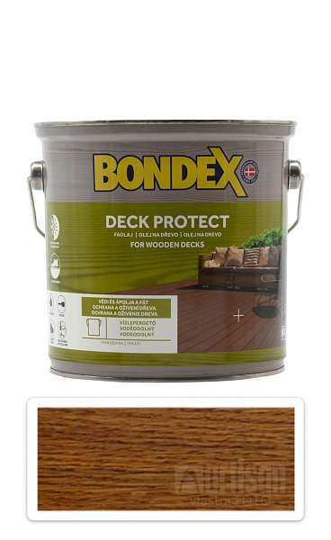 BONDEX Deck Protect - ochranný syntetický olej na dřevo v exteriéru 2.5 l Dub
