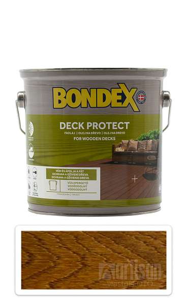 BONDEX Deck Protect - ochranný syntetický olej na dřevo v exteriéru 2.5 l Teak