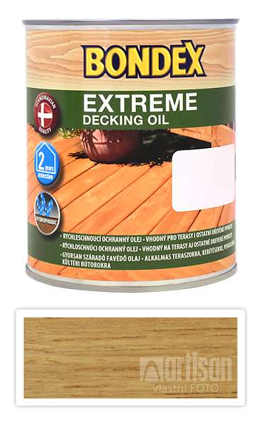 BONDEX Extreme Decking Oil - rychleschnoucí napouštěcí olej 0.75 l Bezbarvý