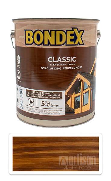 BONDEX Classic - matná tenkovrstvá syntetická lazura 5 l Ořech