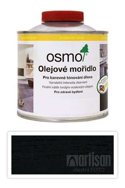 OSMO Olejové mořidlo 0.5 l Černá 3590