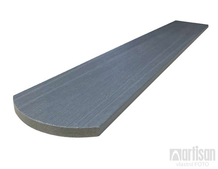 WPC dřevoplastové plotovky Dřevoplus Profi půlkulaté 15x138x1500 - Grey (šedá)