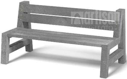Montážní set plastové lavičky SOFIE Transform 1,5m/410mm, šedá - recyklát