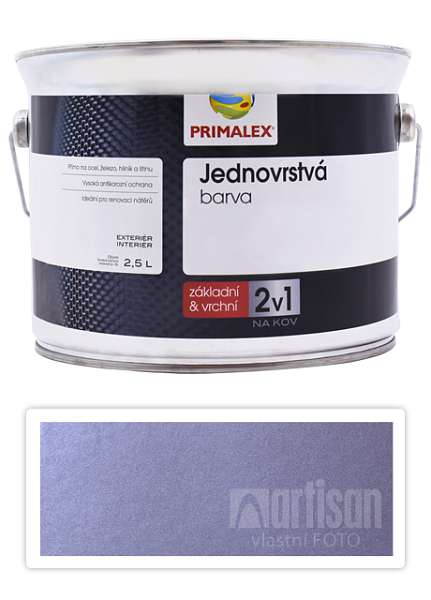 PRIMALEX 2v1 - syntetická antikorozní barva na kov 2.5 l Stříbrná 