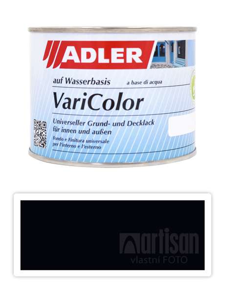 ADLER Varicolor - vodou ředitelná krycí barva univerzál 0.375 l Tiefschwarz / Černá RAL 9005