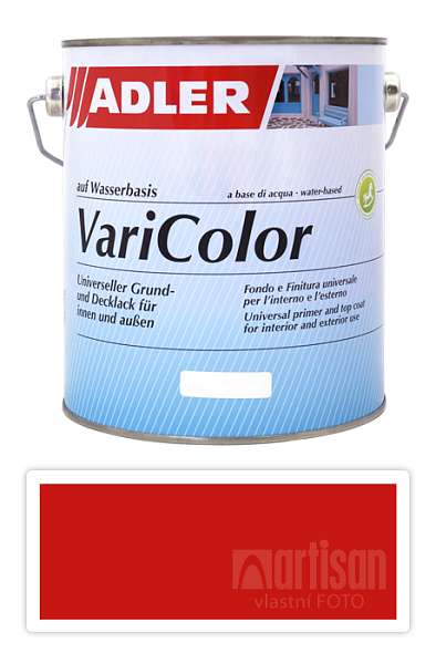 ADLER Varicolor - vodou ředitelná krycí barva univerzál 2.5 l Verkehrsrot / Dopravní červená RAL 3020