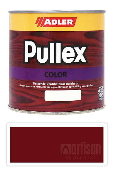 ADLER Pullex Color - krycí barva na dřevo 0.75 l Purpurrot / Purpurově červená RAL 3004