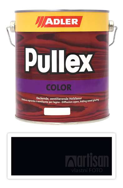 ADLER Pullex Color - krycí barva na dřevo 2.5 l Tiefschwarz / Černá RAL 9005