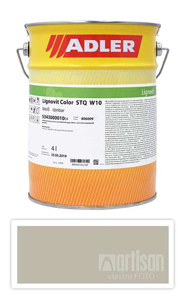 ADLER Lignovit Color - vodou ředitelná krycí barva 4 l Kieselgrau / Štěrková šedá RAL 7032