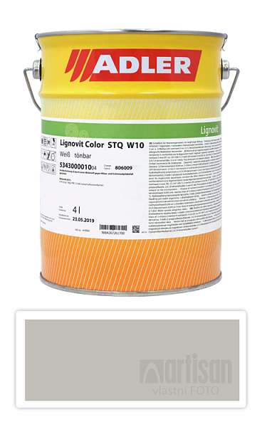 ADLER Lignovit Color - vodou ředitelná krycí barva 4 l Seidengrau / Hedvábná šedá RAL 7044