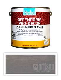 HERBOL Offenporig Pro Decor - univerzální lazura na dřevo 2.5 l Středně šedá