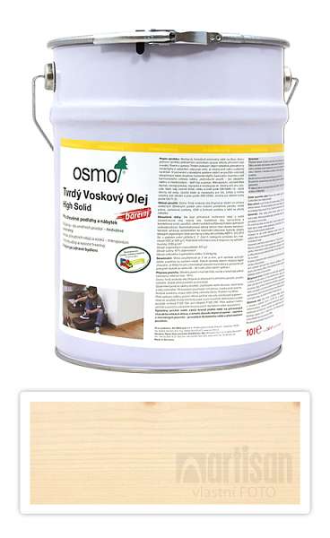 OSMO Tvrdý voskový olej barevný pro interiéry 10 l Přírodní 3041