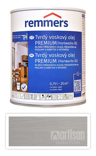 REMMERS Tvrdý voskový olej PREMIUM 0.75 l Fenstergrau / Okenní šedá FT 20931 