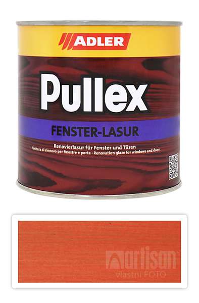ADLER Pullex Fenster Lasur - renovační lazura na okna a dveře 0.75 l Grosser Feuerfalter ST 08/4
