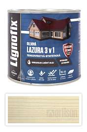 Lignofix LAZURA 3v1 - olejová lazura s biocidem 2.2 l Bílá