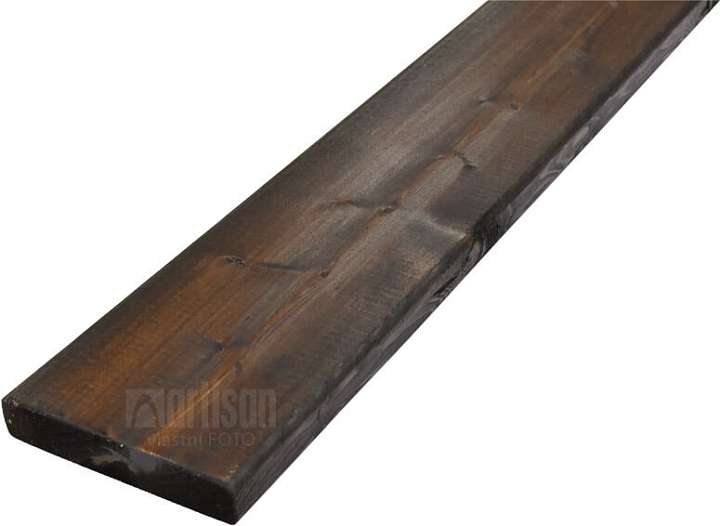 Plotovky dřevěné rovné, severský smrk, barvené - odstín palisandr 18x95x1000, kvalita AB