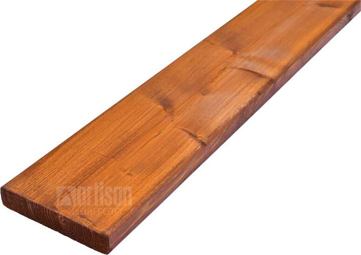 Plotovky dřevěné rovné, severský smrk, barvené - odstín borovice  18x95x1200, kvalita AB