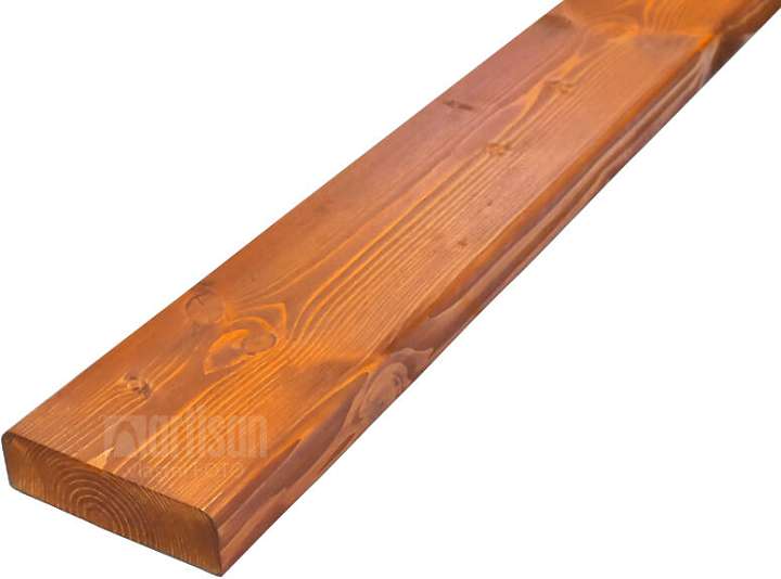 Latě na lavičku dřevěné, smrk, barvené - odstín borovice 35x120x1950, kvalita AB