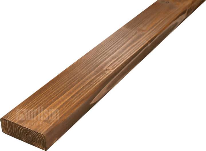 Latě na lavičku dřevěné, smrk, barvené - odstín ořech 35x100x1500, kvalita AB
