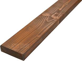 Latě na lavičku dřevěné, smrk, barvené - odstín ořech 35x120x1750, kvalita AB