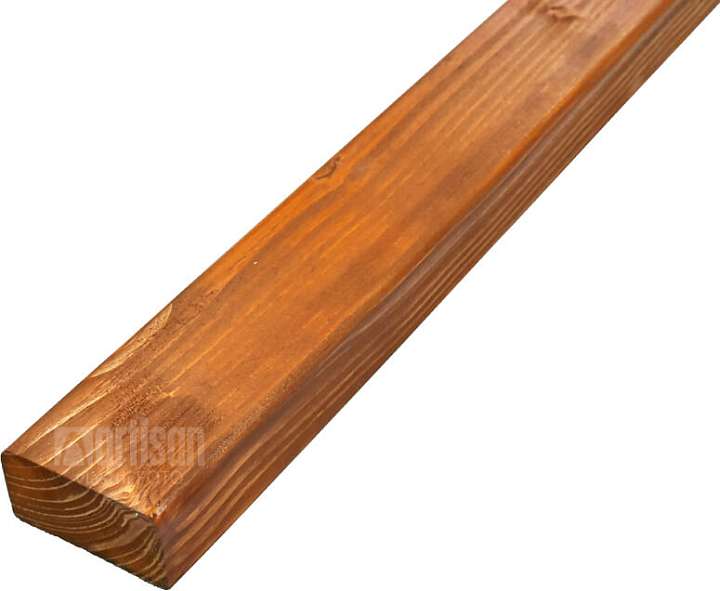 Latě na lavičku dřevěné, smrk, barvené - odstín borovice 35x70x1950, kvalita AB