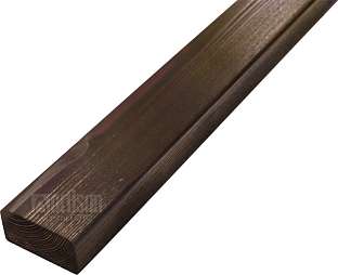 Latě na lavičku dřevěné, smrk, barvené - odstín palisandr 35x70x1500, kvalita AB