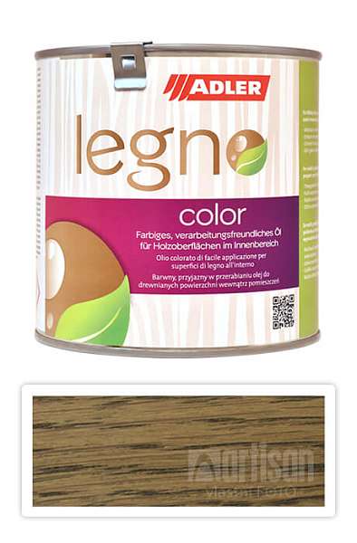 ADLER Legno Color - zbarvující olej pro ošetření dřevin 0.75 l Lombardei ST 10/4