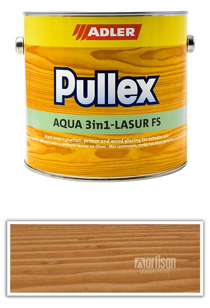 ADLER Pullex Aqua 3in1-Lasur FS - tenkovrstvá matná lazura na dřevo v exteriéru 2.5 l Dub