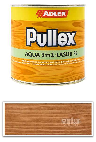 ADLER Pullex Aqua 3in1-Lasur FS - tenkovrstvá matná lazura na dřevo v exteriéru 0.75 l Modřín