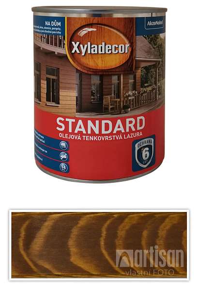 XYLADECOR Standard - olejová tenkovrstvá lazura na dřevo 0.75 l Ořech