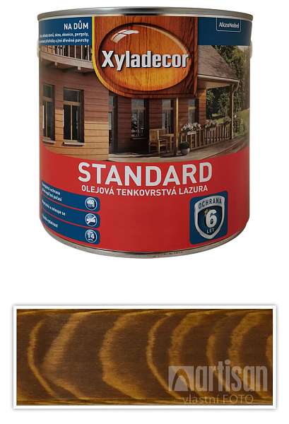 XYLADECOR Standard - olejová tenkovrstvá lazura na dřevo 2.5 l Ořech