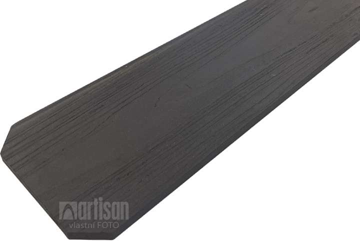 WPC dřevoplastové plotovky tříhranné LamboDeck 12x150x1200 - Dark Grey