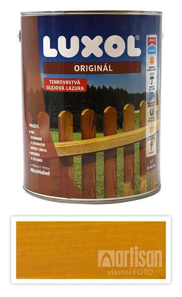LUXOL Originál - dekorativní tenkovrstvá lazura na dřevo 3 l Pinie (20 % zdarma)