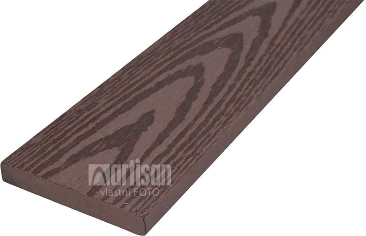 WPC dřevoplastové plotovky rovné LamboDeck 13x90x1200 - Brownish Red