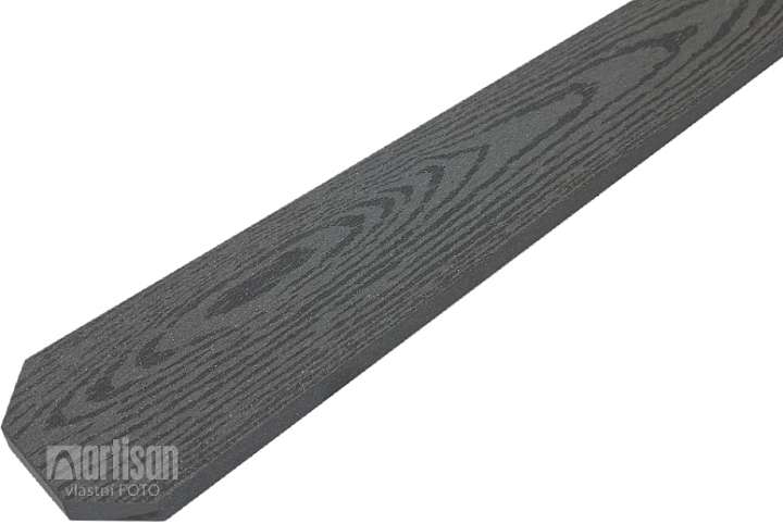 WPC dřevoplastové plotovky tříhranné LamboDeck 13x90x900 - Stone Grey