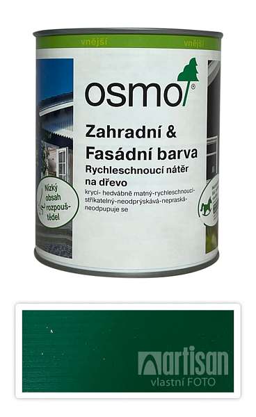 OSMO Zahradní a fasádní barva na dřevo 0.75 l Mátově zelená 7629