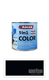 ADLER 5in1 Color - univerzální vodou ředitelná barva 0.75 l Tiefschwarz / Černá RAL 9005