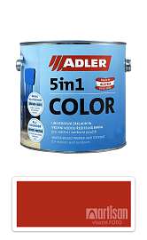 ADLER 5in1 Color - univerzální vodou ředitelná barva 2.5 l Feuerrot / Ohnivě červená RAL 3000