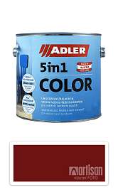 ADLER 5in1 Color - univerzální vodou ředitelná barva 2.5 l Purpurrot / Purpurově červená RAL 3004