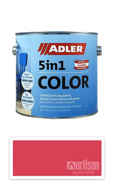 ADLER 5in1 Color - univerzální vodou ředitelná barva 2.5 l Rosé / Růžová RAL 3017