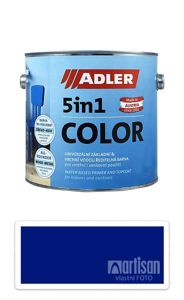 ADLER 5in1 Color - univerzální vodou ředitelná barva 2.5 l Ultramarinblau / Ultramarínová RAL 5002
