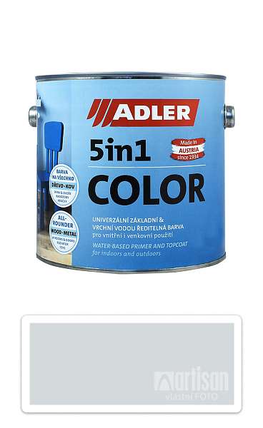 ADLER 5in1 Color - univerzální vodou ředitelná barva 2.5 l Lichtgrau / Světle šedá RAL 7035