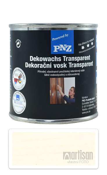 PNZ Dekorační vosk Transparent 0.25 l Bílý